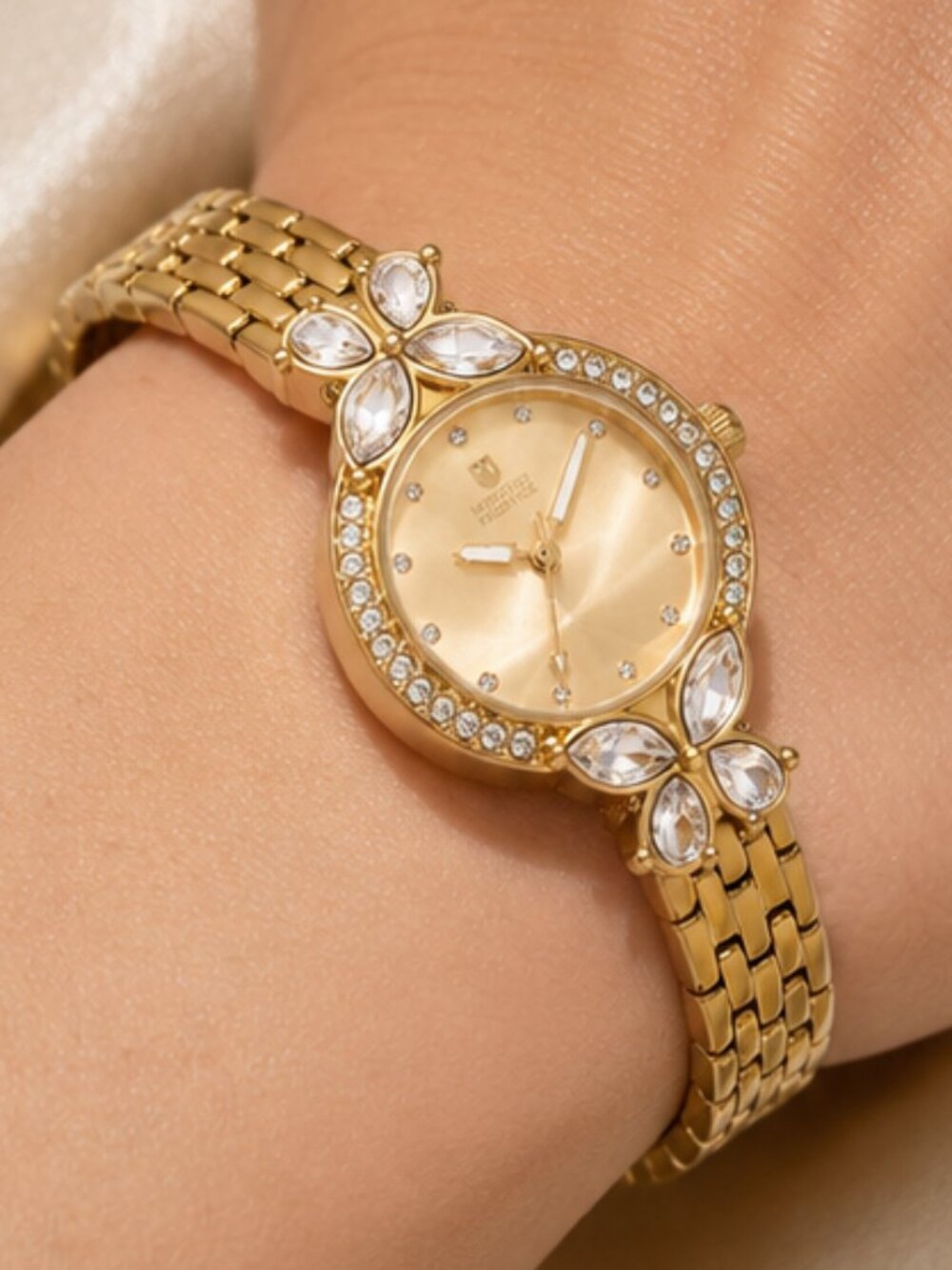 Montres Prestige x Invicta Gold Crystal Butterfly Watch 22mm MPW-0231 NIB